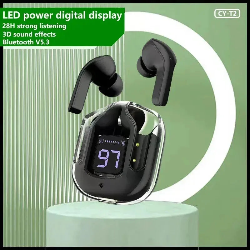 Original T2 Wireless Earbuds – LED Display & HiFi Sound - (AR1074)