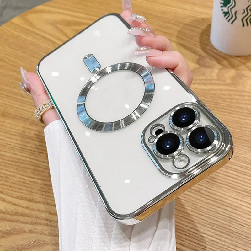 Fashion Magnetic Soft Silicone Case For iPhone - (SF1016A)