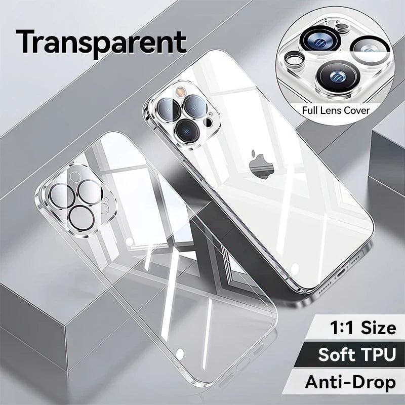 Ultra-Clear TPU Case for iPhone 14| 15 |16 – Slim, Shockproof & Camera Protected - (AR1020)