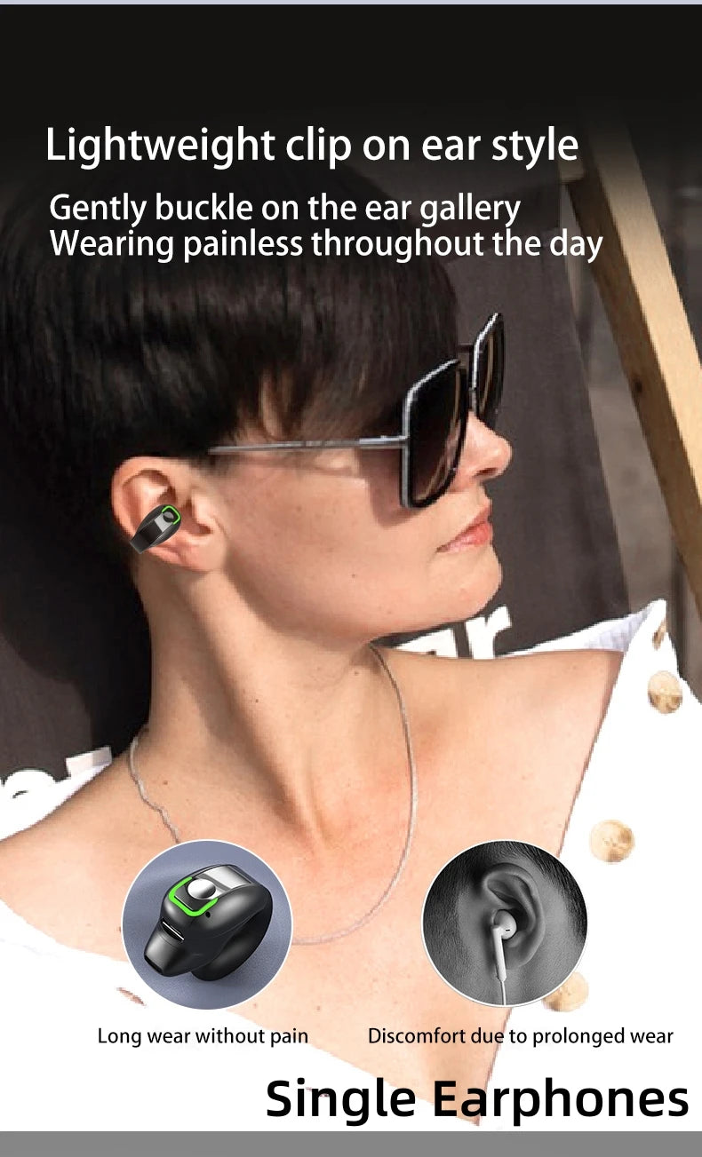 Ear Clip Bluetooth Wireless Earphones – Sport, Office & Leisure with Long Battery Life (AR1081)