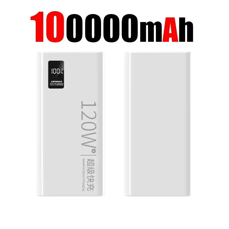 120W 500,000mAh Power Bank – Ultra High Capacity Fast Charger with Digital Display (AR1007)