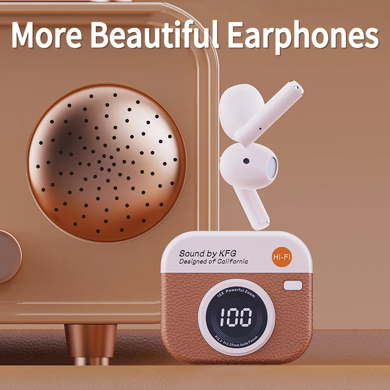 2025 TWS Wireless Bluetooth 5.4 Earbuds – 36H Playback Sport Earphones with LED Display & Mic (AR1080)