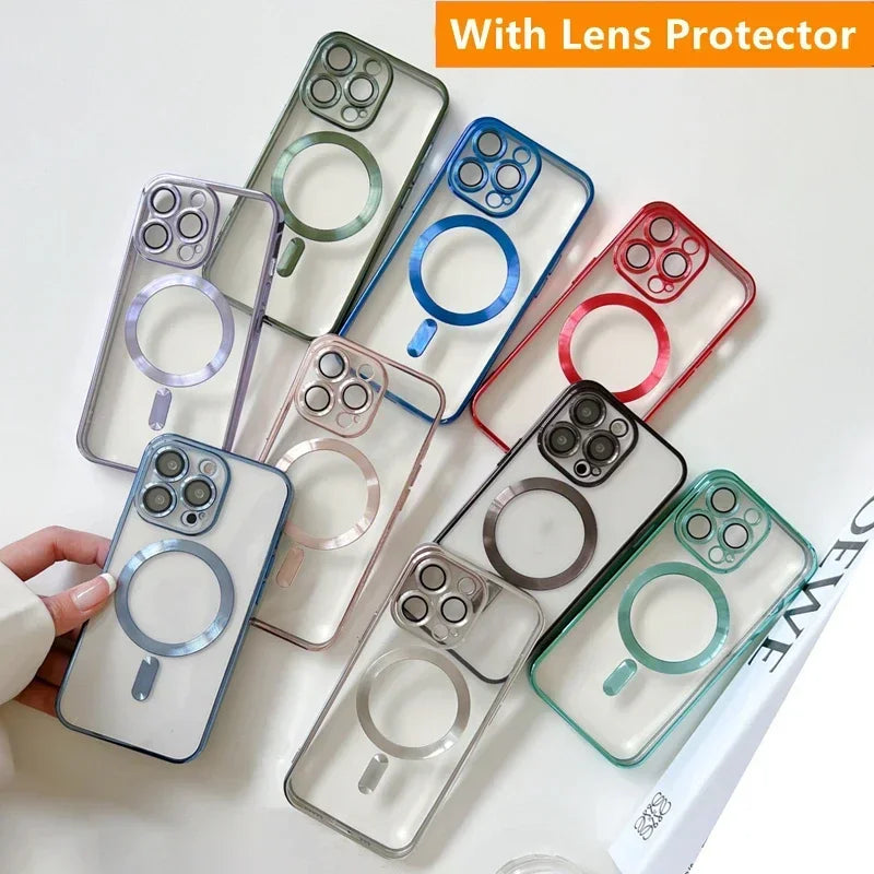 Fashion Magnetic Soft Silicone Case For iPhone - (SF1016A)