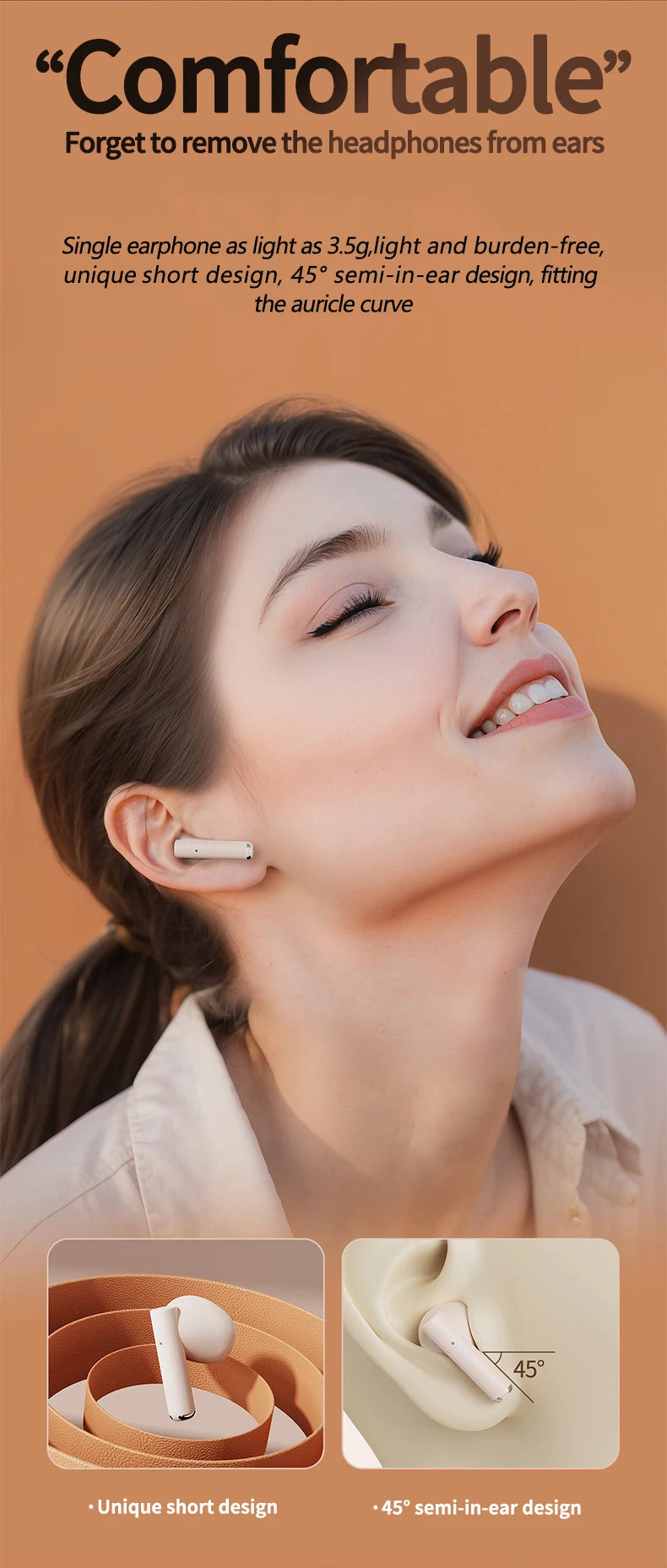 2025 TWS Wireless Bluetooth 5.4 Earbuds – 36H Playback Sport Earphones with LED Display & Mic (AR1080)