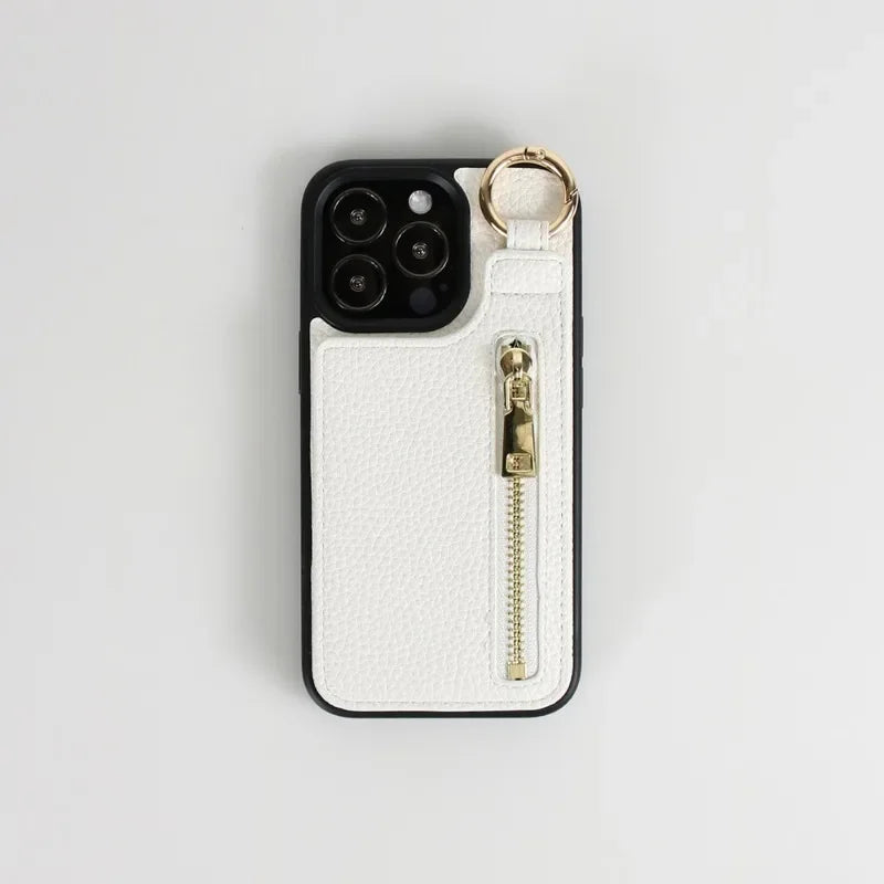 Coin wallet phone case with anti-drop TPU shell