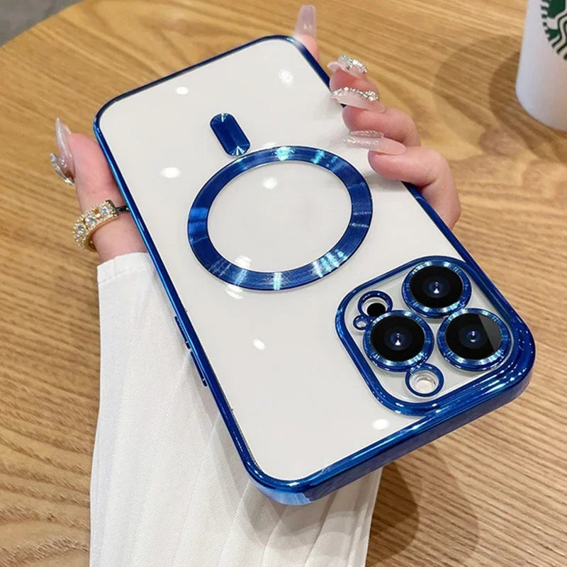 Fashion Magnetic Soft Silicone Case For iPhone - (SF1016A)