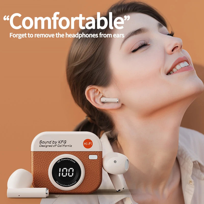 2025 TWS Wireless Bluetooth 5.4 Earbuds – 36H Playback Sport Earphones with LED Display & Mic (AR1080)