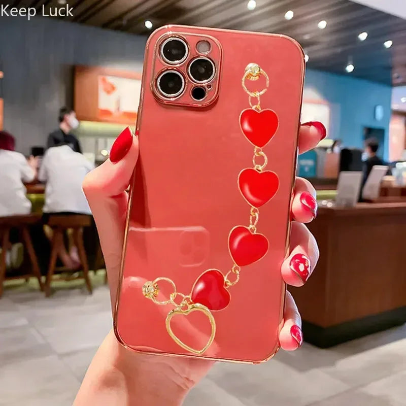 Amiriva Trendy iPhone Bracelet Case with Love Heart Charm