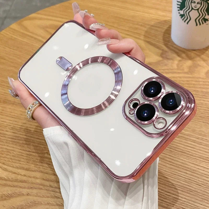 Fashion Magnetic Soft Silicone Case For iPhone - (SF1016A)