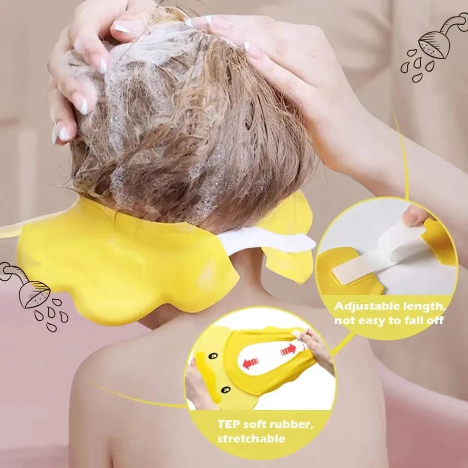 Baby Shower Cap for Toddlers – Amiriva Hippo Bath Visor Keeps Water & Shampoo Out of Baby’s Eyes - (BBY102)