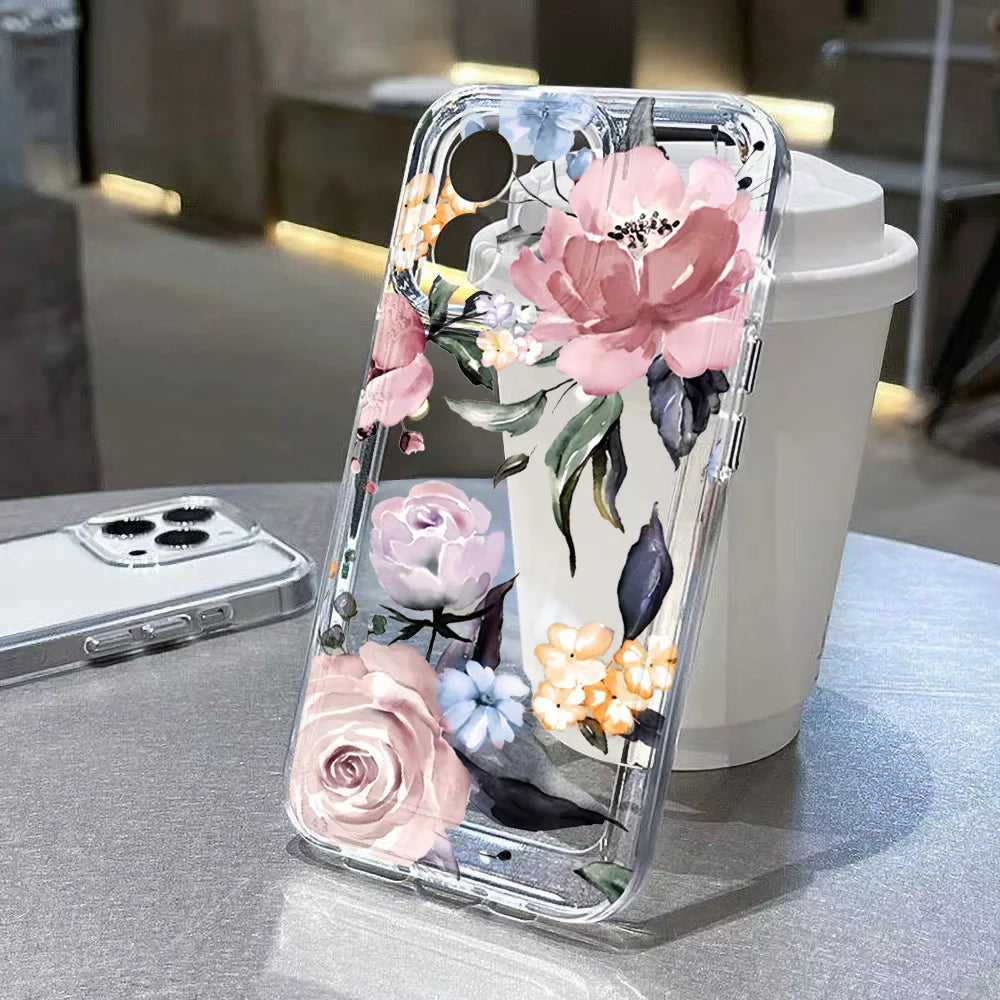 Amiriva Soft TPU Shockproof Phone Case – Trendy & Protective Design for iPhone 14|15|16 - (SN1007)