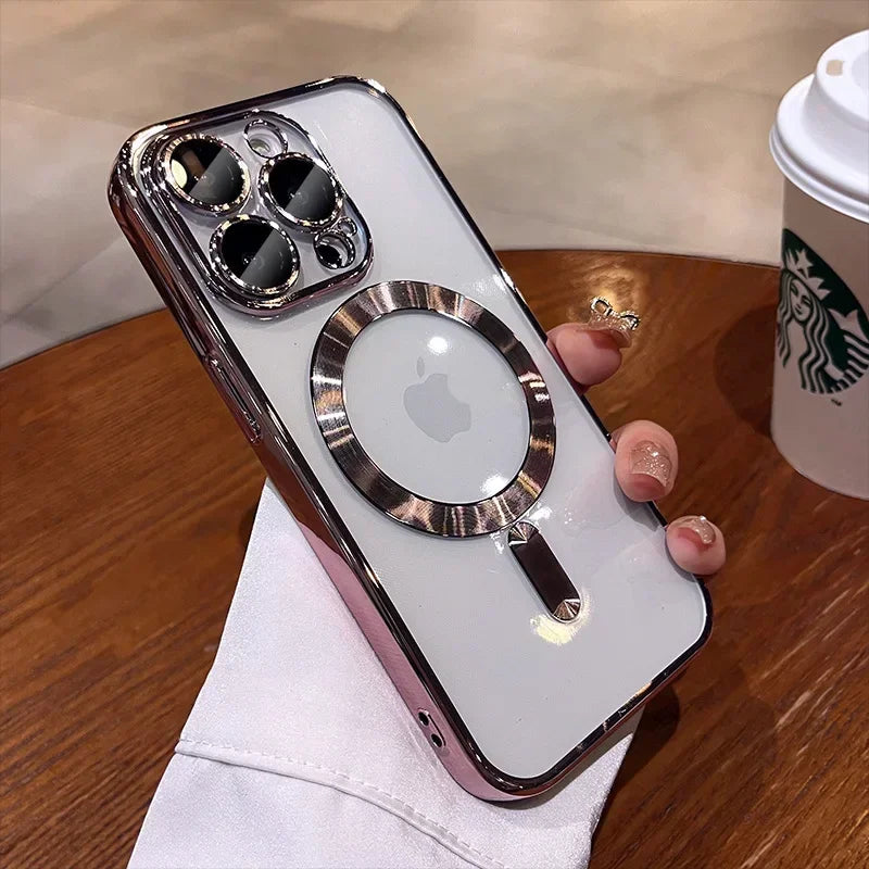 Fashion Magnetic Soft Silicone Case For iPhone - (SF1016A)