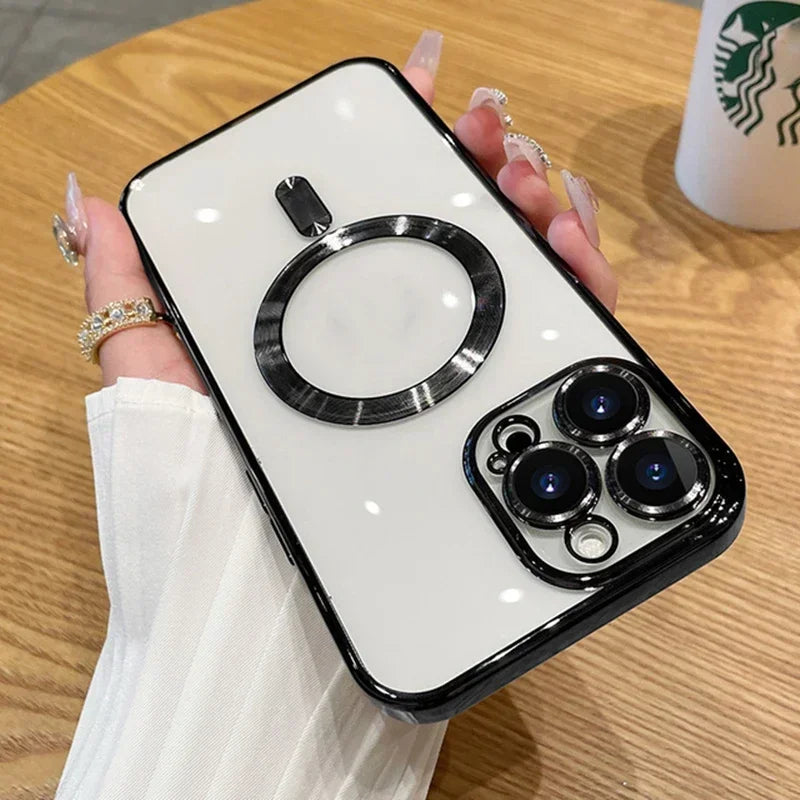 Fashion Magnetic Soft Silicone Case For iPhone - (SF1016A)