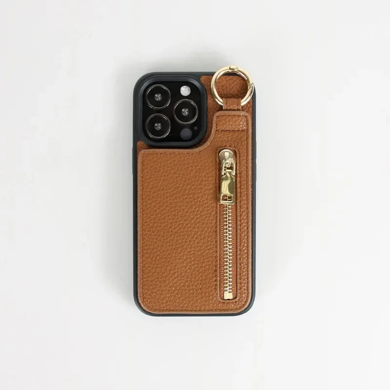 Coin wallet phone case with anti-drop TPU shell