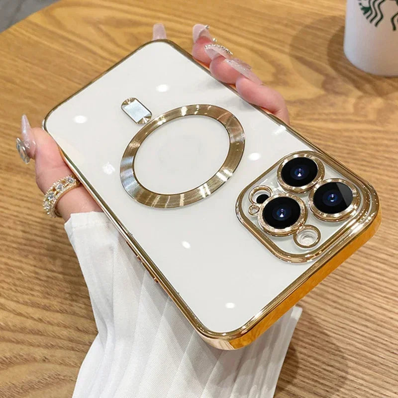 Fashion Magnetic Soft Silicone Case For iPhone - (SF1016A)