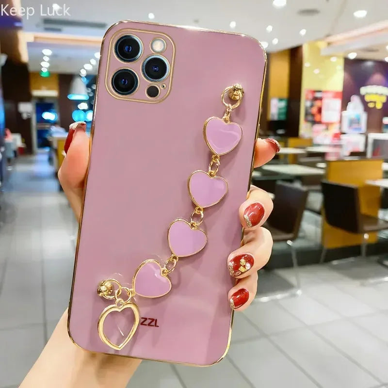 Amiriva Trendy iPhone Bracelet Case with Love Heart Charm