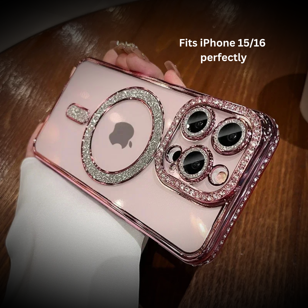 Glitter Diamond Transparent Case For iPhone 14|15|16 - (IPKR01)