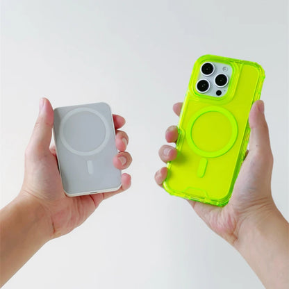 Neon Bumper Clear MagSafe iPhone Case – Shockproof & Wireless Charging Compatible- (NC1001)