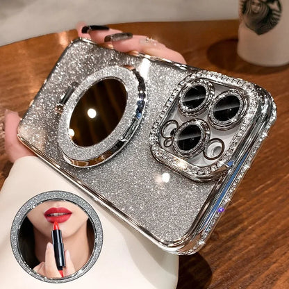 Luxury Diamond Clear Glitter MagSafe Case – Jewelled Protective Cover for All iPhone Models + Free Shipping - (SN1014)