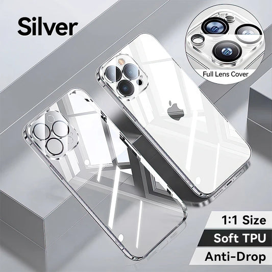 Amiriva Ultra-clear TPU case for iPhone 16 – crystal transparent shockproof cover