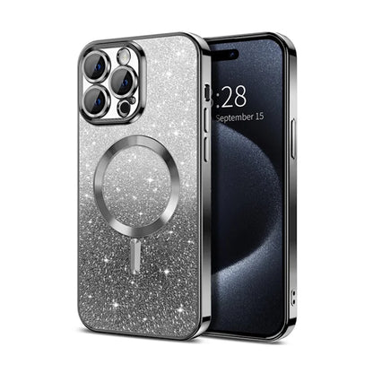 Luxury Plating Glitter Magnetic Case For iPhone - (SF101B)