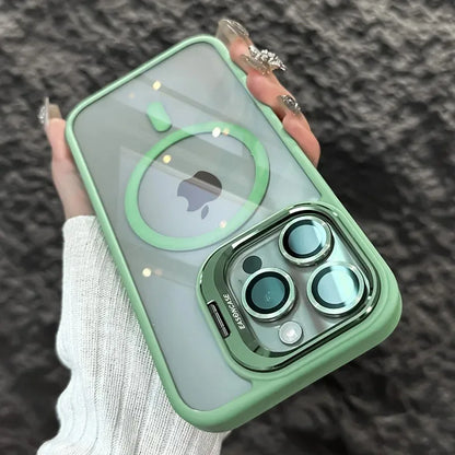 Luxury Magnetic iPhone Case – Shockproof, Stand & Glass Lens Protector - (SF2020C)