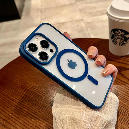 Luxury Magnetic Wireless Charging Case for MagSafe – Shockproof & Transparent Bumper for iPhone 16-11 Pro Max - (SF1019B)
