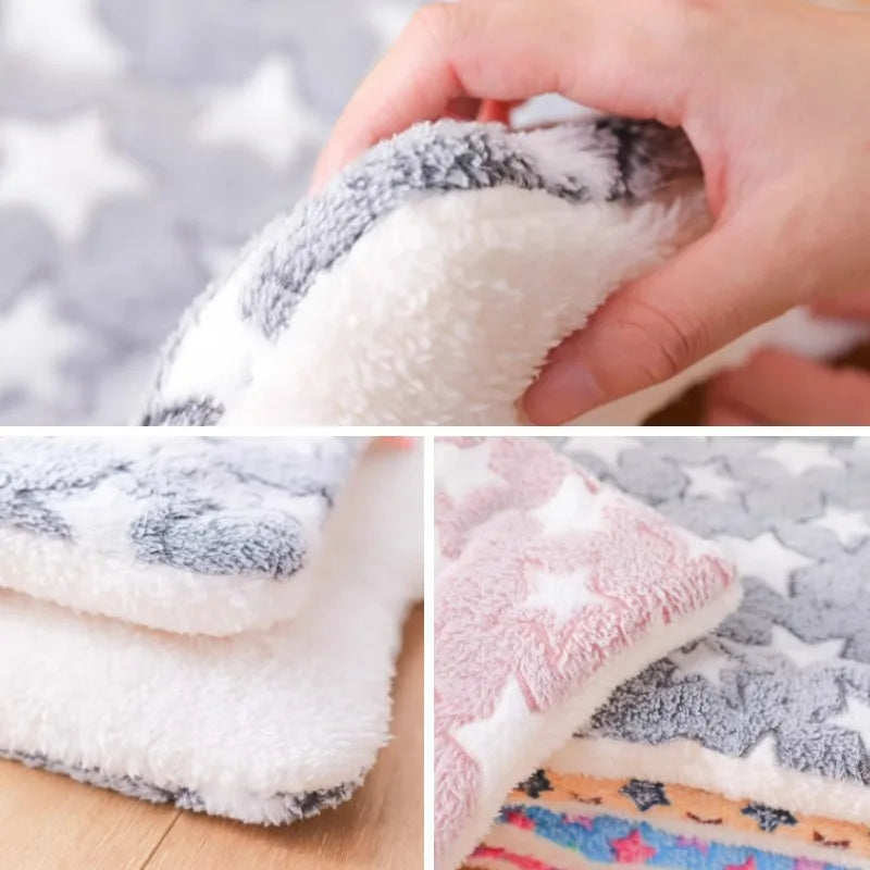 Amiriva Soft Coral Fleece Pet Sleeping Mat for Cats and Small Dogs