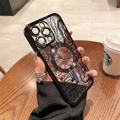 Luxury Circuit Pattern For Magsafe Case For iPhone - (SF1015)