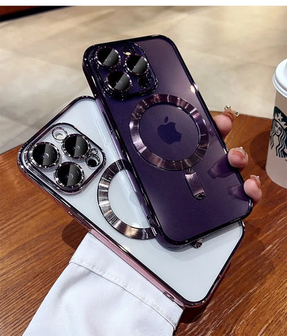 Fashion Magnetic Soft Silicone Case For iPhone - (SF1016A)