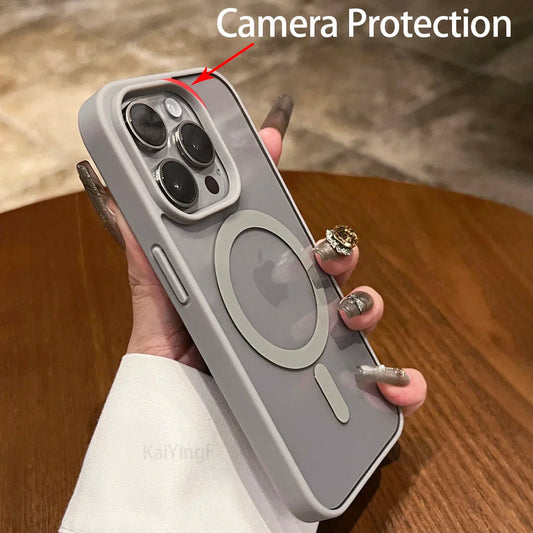 Luxury Magsafe Transparent Case For iPhone - (SF1017A)