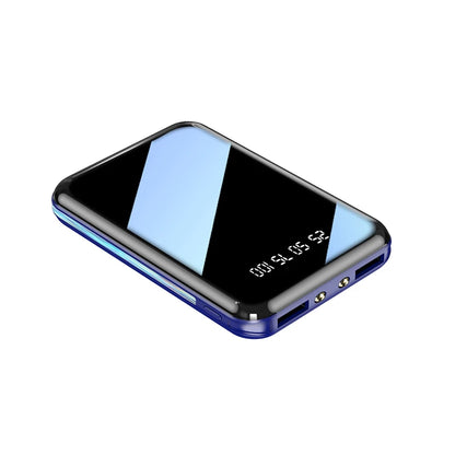 Amiriva Mini 20,000mAh Mirror Screen Power Bank – LED Display & Built-in Cables (AR1008)
