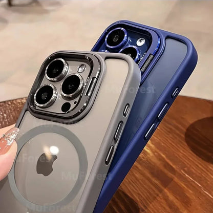 MagSafe Clear iPhone Case with Stand & Lens Protector- (CC1001)