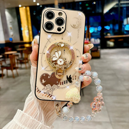 MagSafe Case with Diamond Glitter & Built-in Bracket for iPhone - (SN1002)