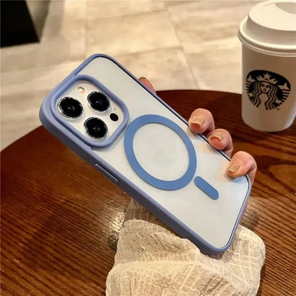 Magnetic Wireless Charging MagSafe Case for iPhone 14 & 15 – Shockproof Transparent Bumper Cover + Free Shipping - (SN1015)