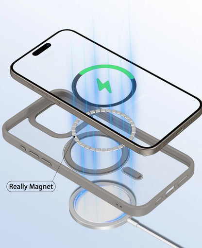 Luxury Magsafe Transparent Case For iPhone - (SF1017B)