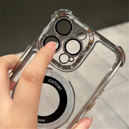 Magsafe Magnetic Plating Frame Stand Phone Case For iPhone Luxury - (KR1004)