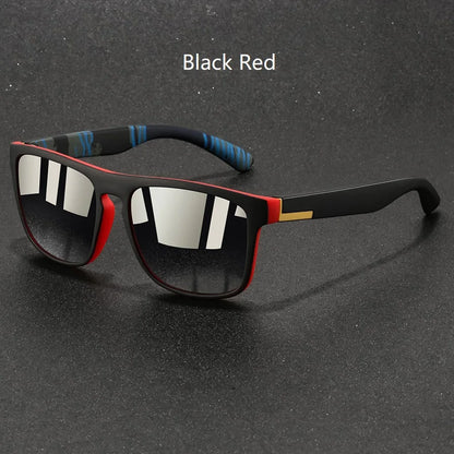 Amiriva Unisex Retro Rectangle Sunglasses with Polarized Lenses and UV400 Protection for Outdoor Activities
