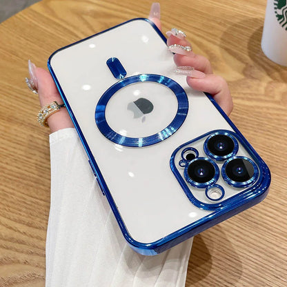 Luxury Magnetic Plating Case For iPhone - (SF1006B)