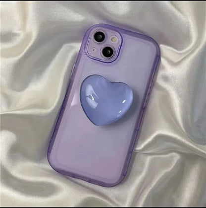 Heart-Shaped 3D Pop Grip Phone Holder – Expanding Finger Grip & Stand for Smartphones – Amiriva