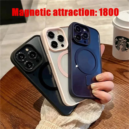 Magnetic Wireless Charging MagSafe Case for iPhone 14 & 15 – Shockproof Transparent Bumper Cover + Free Shipping - (SN1015)