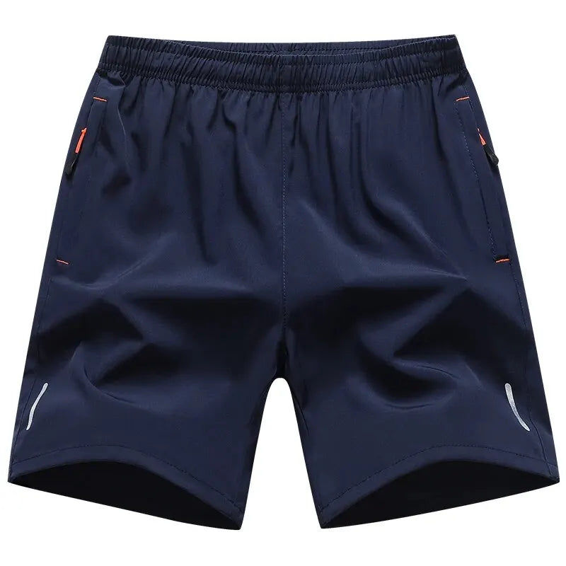 Amiriva men's breathable summer sports shorts with elastic waist, solid color design, and sizes up to 8XL for casual and athletic wear