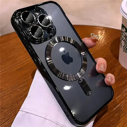 Luxury Lens Seal Protect Plating Phone Case For IPhone - (SF1008A)
