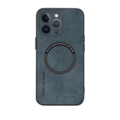 Magnetic Leather Case – MagSafe Compatible for iPhone 11–16 Pro Max (AR1001)