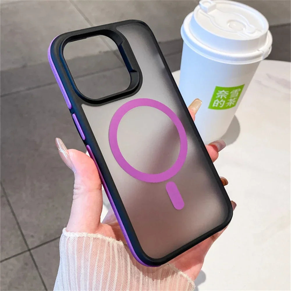 Frosted matte anti-smudge finish on Amiriva magnetic iPhone case