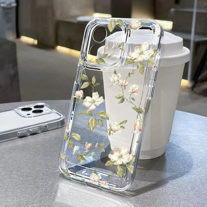 Amiriva soft TPU floral phone case for iPhone 14-16