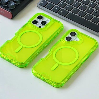 Neon Bumper Clear MagSafe iPhone Case – Shockproof & Wireless Charging Compatible- (NC1001)