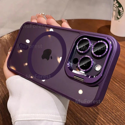 MagSafe Clear iPhone Case with Stand & Lens Protector- (CC1001)