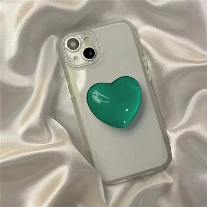 Heart-Shaped 3D Pop Grip Phone Holder – Expanding Finger Grip & Stand for Smartphones – Amiriva