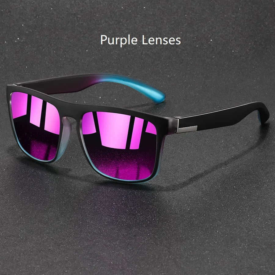 Amiriva Unisex Retro Rectangle Sunglasses with Polarized Lenses and UV400 Protection for Outdoor Activities